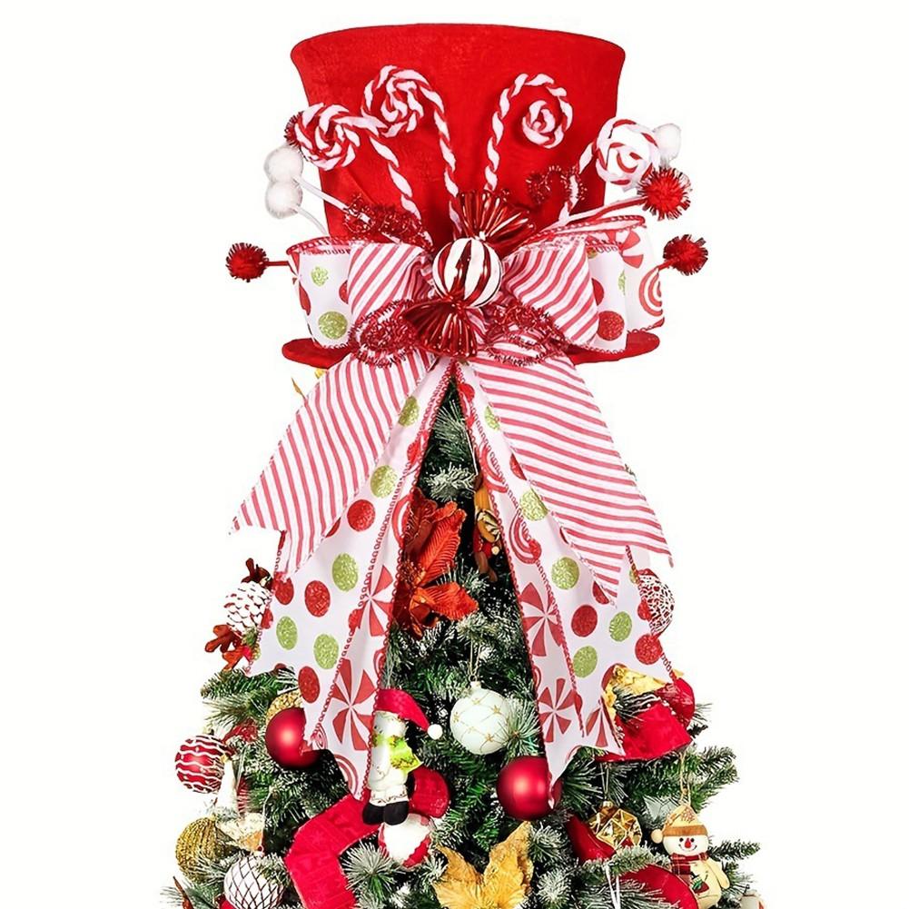 

Foldable Decorative Christmas Tree Topper Hat for Holiday Displays