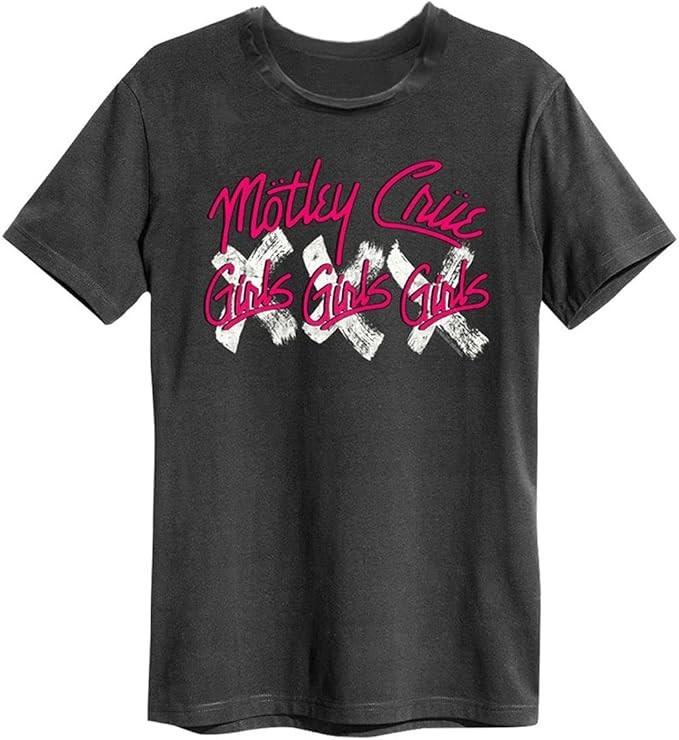 Amplified Motley Crue Girls Girls Girls Mens Charcoal T Shirt Motley Crue Tee XXXL