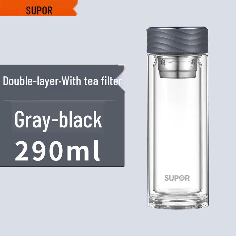 SUPOR Double-Wall Glass Tea Infuser Mug
