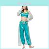 Charmantes Aladin-inspiriertes Kostüm für Erwachsene für Damen in lebendigen Blau- und Rosatönen
