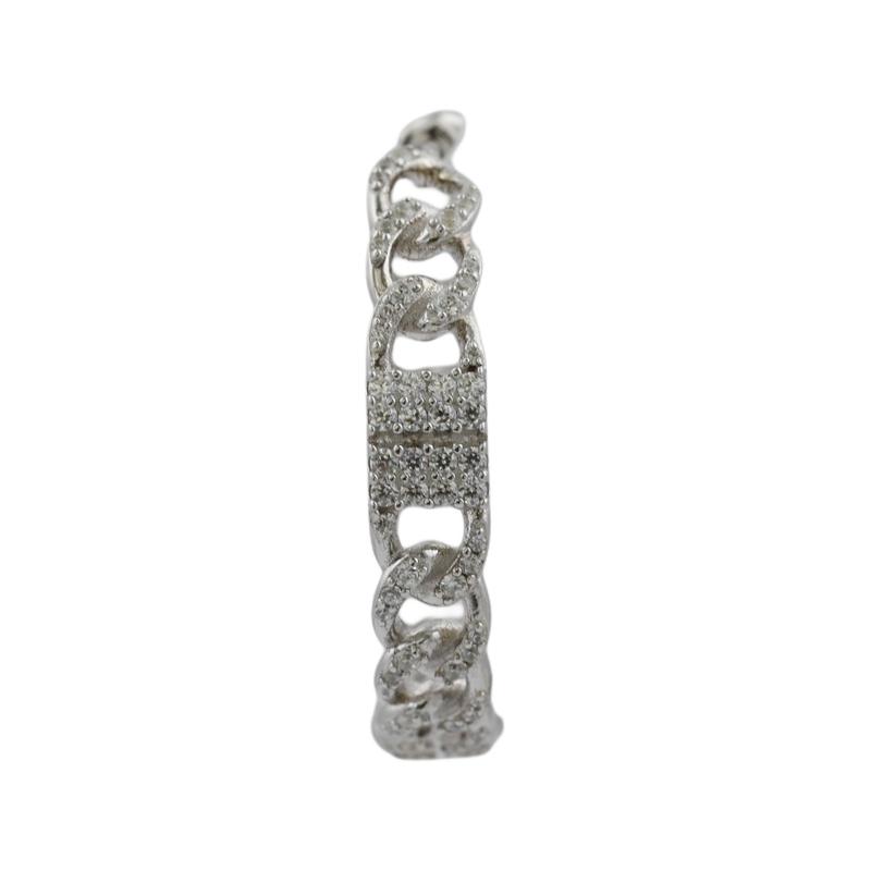 APM Monaco Single chain simple high-end design 925 silver earrings women s silver AE12778OX