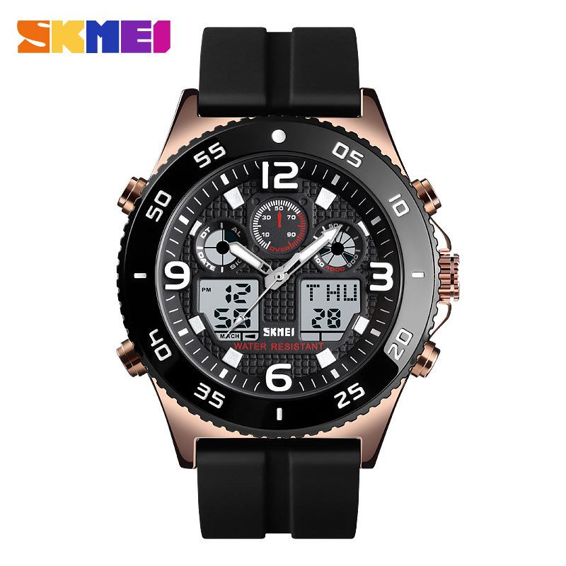 Moment Beauty 1538 Herren Sport Elektronische Uhr Dual Uhrwerk Dual Display Multifunktionale Elektronische Uhr Wasserdichte Uhr
