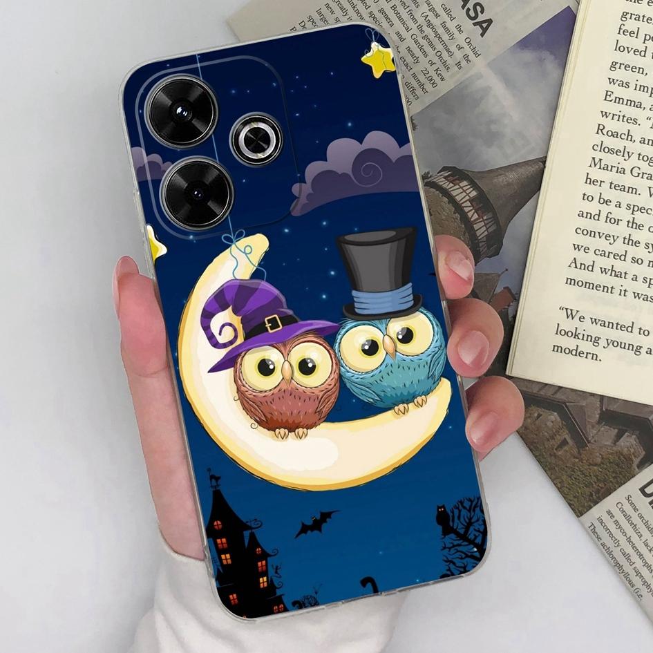 Compatible For Xiaomi Redmi A3 Pro A4 Note 14 Pro Plus 13 14C 14R K80 Pro K70 Ultra 4G 5G New Case Cute Owl Clear Silicone Durable Anti Slip For Redmi