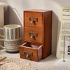Armoire de rangement vintage à plusieurs niveaux Armoire de rangement avec tiroirs en bois Organiseurs de tiroirs de bureau Organiseurs de tiroirs pour accessoires de bijoux