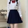 Ash Women's Academy Style Sailor Suit: Short Sleeve JK Student Uniform with Genuine Pleated Short Skirt