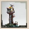 697PCS Post Apocalyptic Shack Tower MOC Building Blocks Architecture DIY Assembly Creative Puzzle Toy Gift