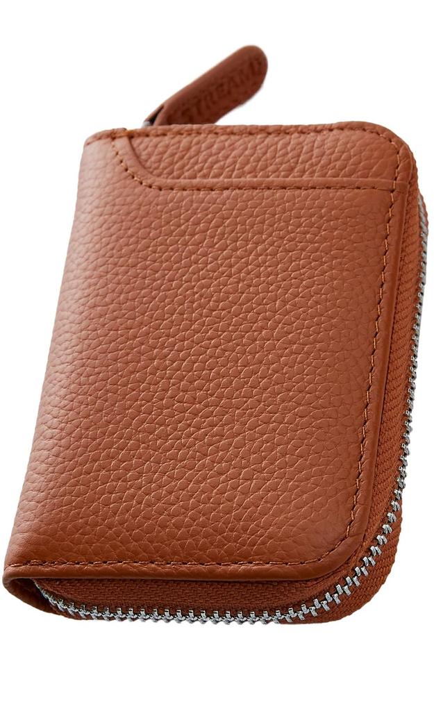Craft Leather for Lasting Coin Genuine Small Wallet for Men and with Key Ring [Luminous Beauty] Purse, Leather, Women, [STREAM] (Camel)