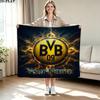 1PC Borussia Custom Name Patterned Flannel Blanket Suitable For All Seasons for Home Decor Warmth and Comfort Gifts Holiday Present