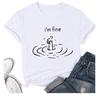  2024 summer hot-selling new fashionable versatile letter pattern printed T-shirts