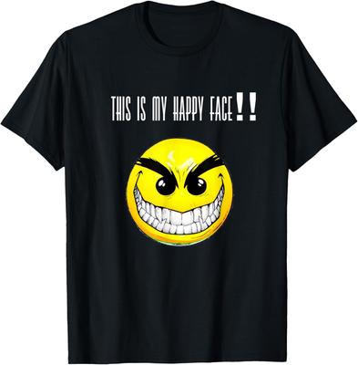 Esta é a minha cara feliz T-shirt engraçada sarcástica