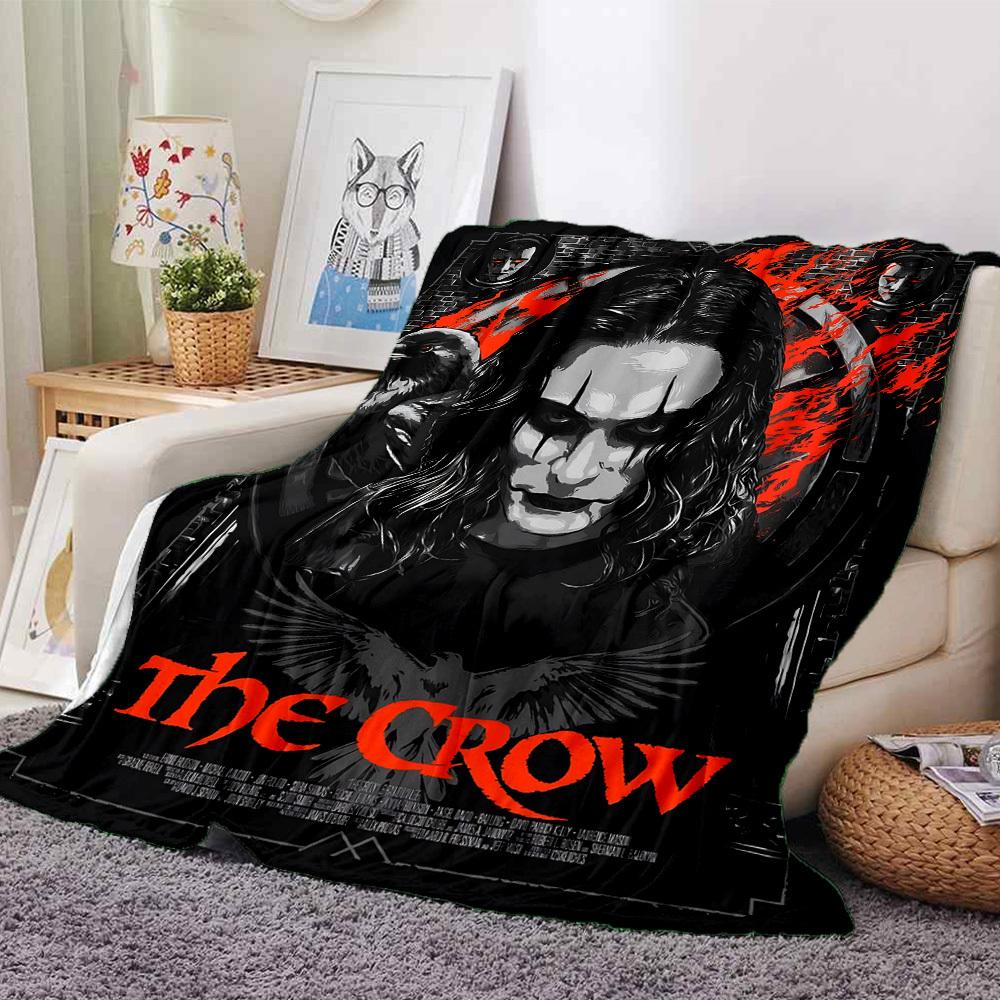 1pc The Crow Throw Blanket Soft Flannel, Cozy All Season Polyester Perfect for Home, Office 80cmx120cm