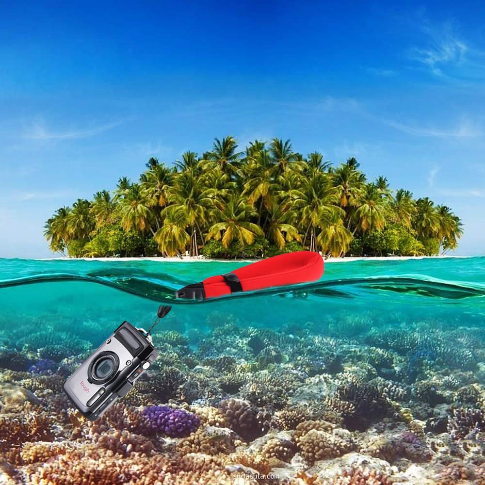 Orange Red Floating Straps for Olympus GoPro Nikon Fujifilm and Canon D30 2-Pack + TG-6, TG-5, TG-4, TG-870, HERO7, HERO6, W300, AW120, AW110, XP140,