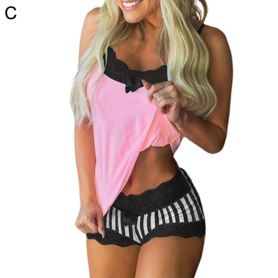 

Новый комплект ночного белья с принтом в виде сердца, состоящий из двух частей, регулируемый жилет с открытой спиной и шорты для отпуска 2XL C