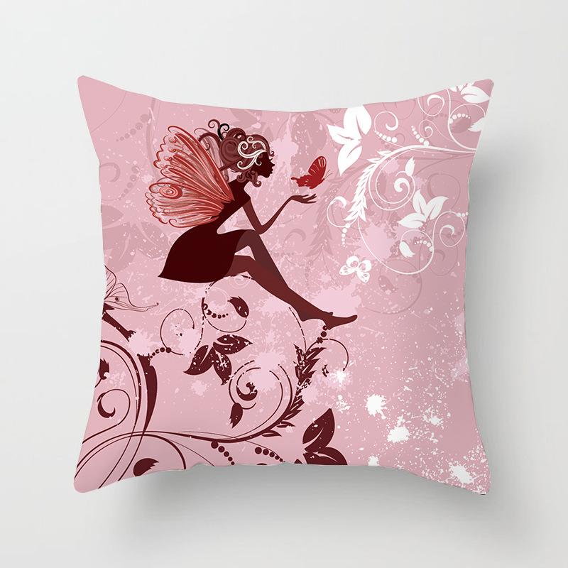 Cartoon Gorgeous Sweet Girl Photo Sofa Throw Pillow Cover Wedding Party Birthday Holiday Decoration Home Decor Cushion Cover