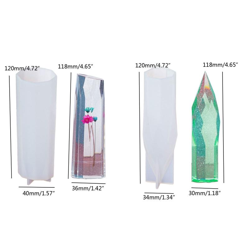 Large Crystal Tower Resin Mold 2 Sizes Crystal Point Silicone Molds for Resin Casting DIY Epoxy Mold for Resin Flowers