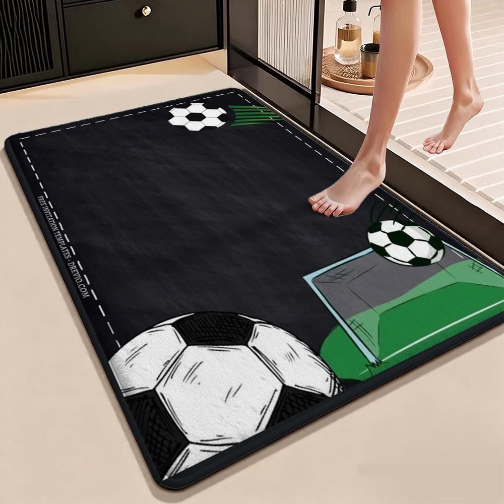 Football Game Patterned Rug Allseason Carpet For Bathroom Kitchen Home Decor New Year Gift