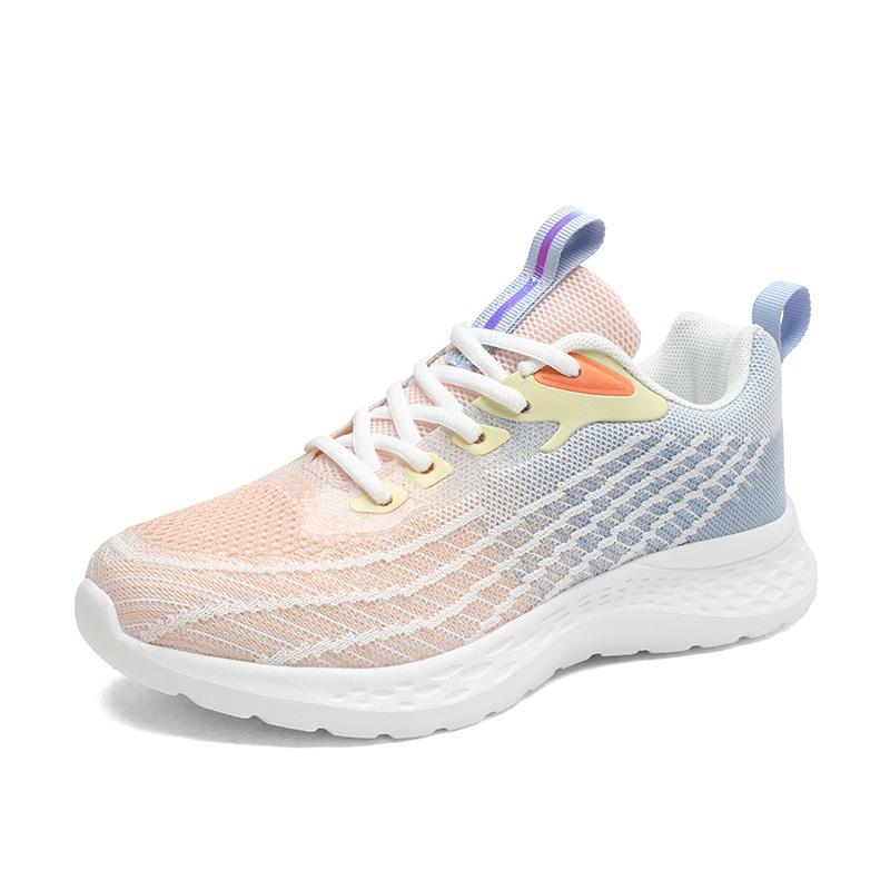 Breathale Casual Sneakers Women Knitted Lightweight Running Shoes Anti-slip Casual Sports Footwear for Jogging Walking Traveling