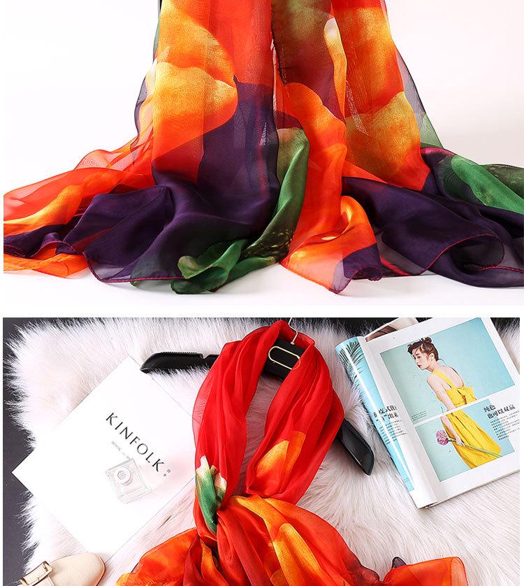Extra Large Korean Style Chiffon Scarf - Versatile Beach Towel and Sun Protection Shawl for Women