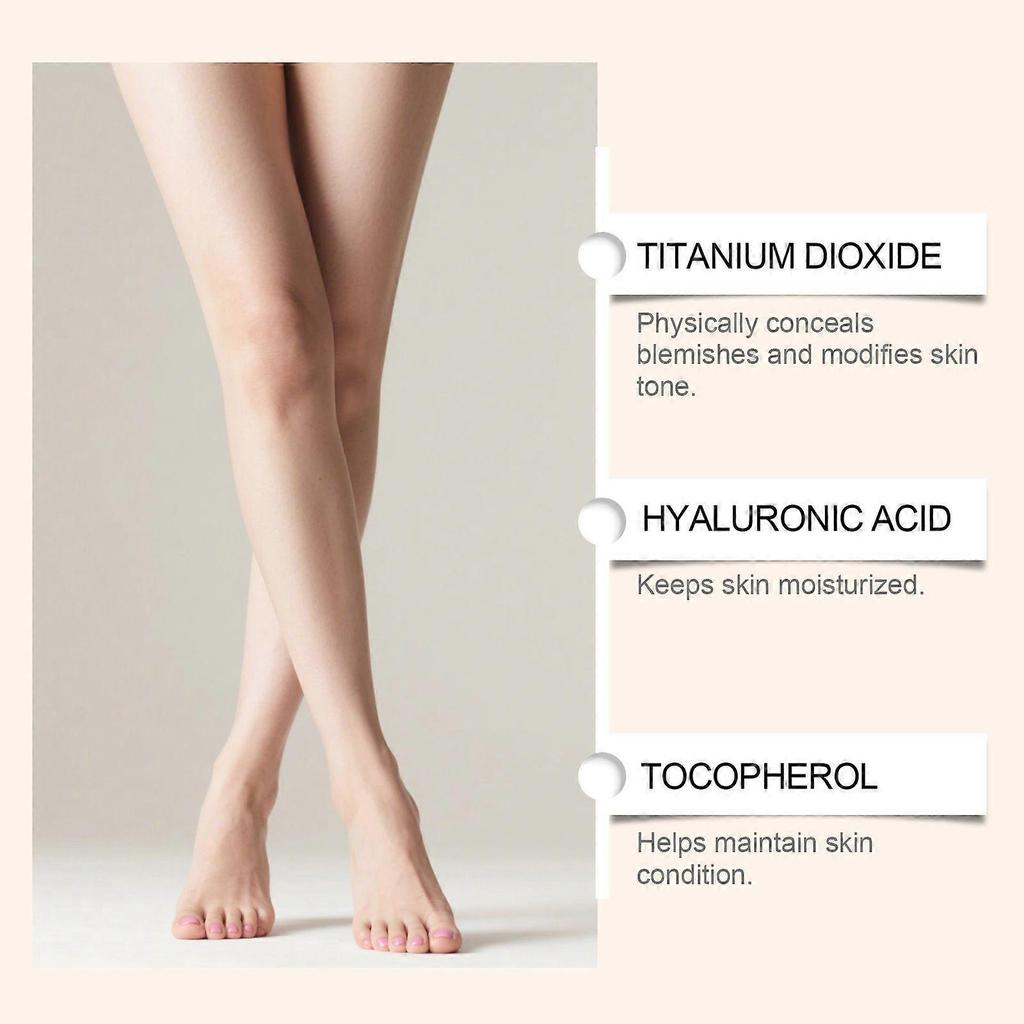Zephoco Leg Concealer Foundation Cream Light And Non-Sticky Daily Moisturizing Leg Improve Skin Color Foundation Cream