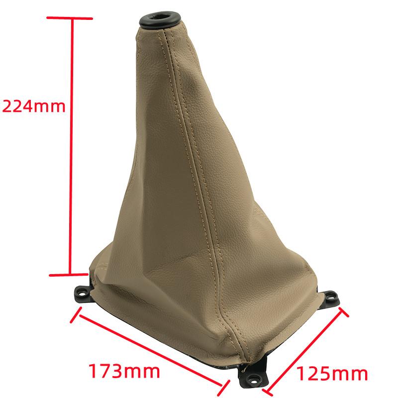 Für Kia Sportage Schalthebelknauf Schwarz Beige Autostyling Leder Manuell Gamasche Stiefelabdeckung Staubdichte Abdeckung Hülle Kragen