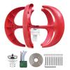 Erneuerbare Energie 12V Vertikalachsen-Windmotor mit Regler 5-Blatt Laternen-Design Rostfrei für Hütte Terrasse Boot Angeln V