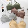 Strappy Seamless Women's Camisole Bandeau with Chest Pads