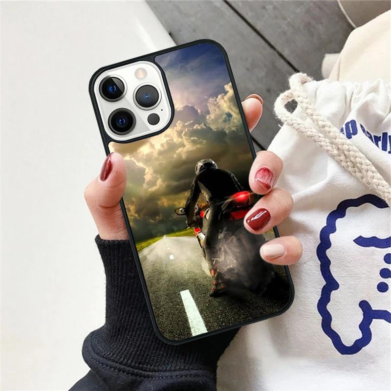 Motorcycle Heartbeat Phone Case For iPhone 17 Air 15 16 Cover  11 13 14 Pro Max 12 Plus Max Fundas