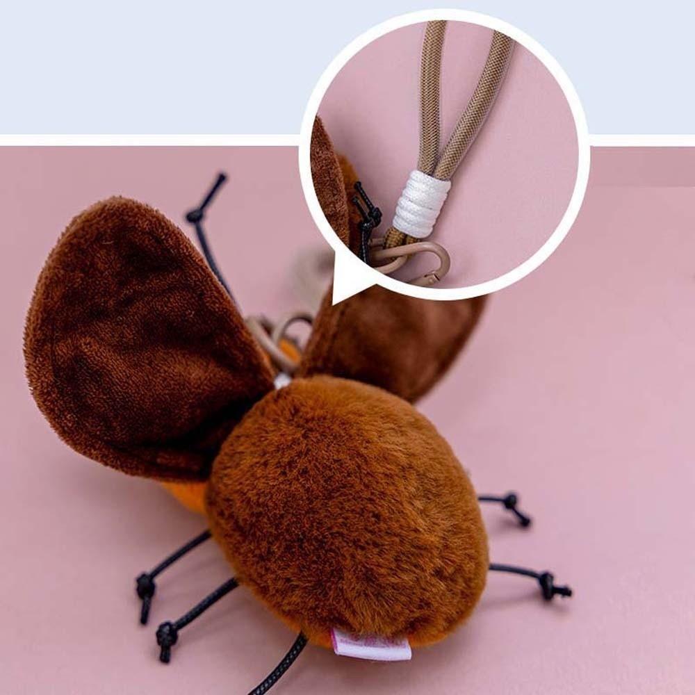 Llavero de Felpa de Dibujos Animados de Insectos Cadena de Llaves de Cucaracha de Poliéster Colgante de Polilla Mosca Colgantes para Bolsos