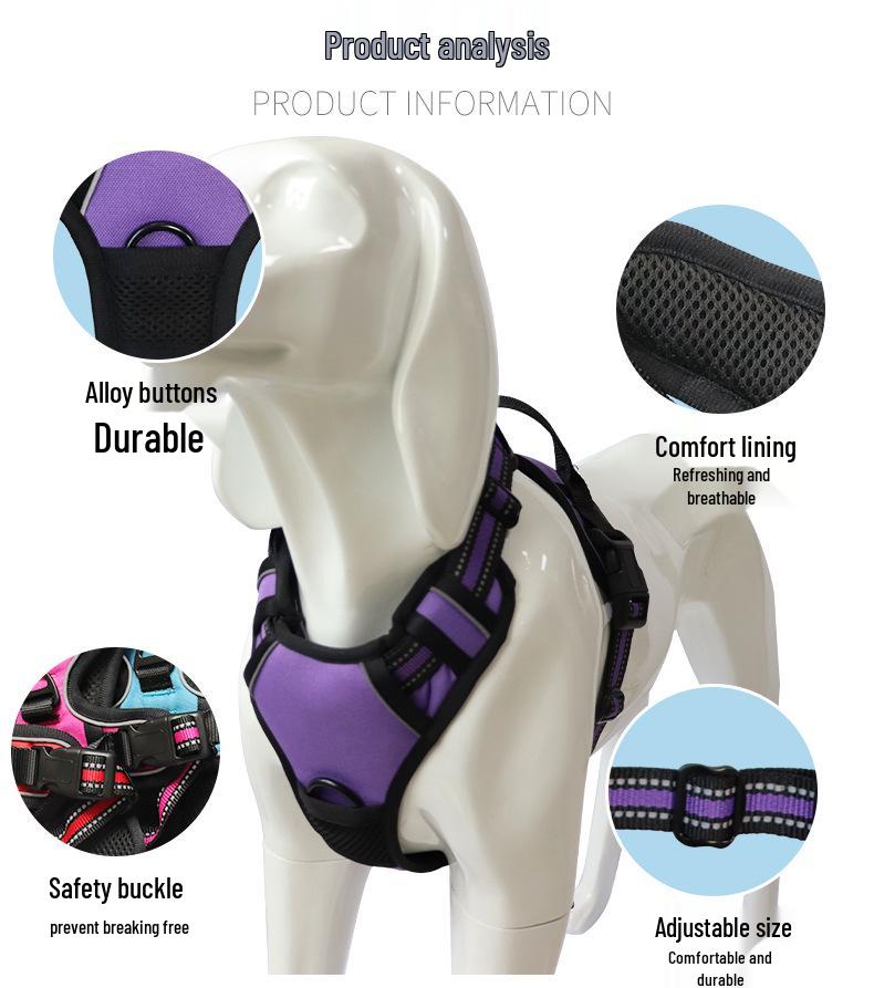 Reflective Explosion-Proof Dog Saddle Harness