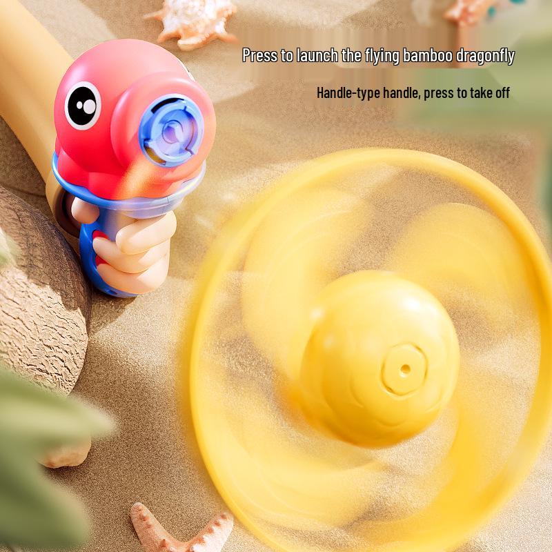 Cross-Border Luminous Octopus Spinning Top Bamboo Dragonfly Flying Saucer Interactive Battle Educational Toy
