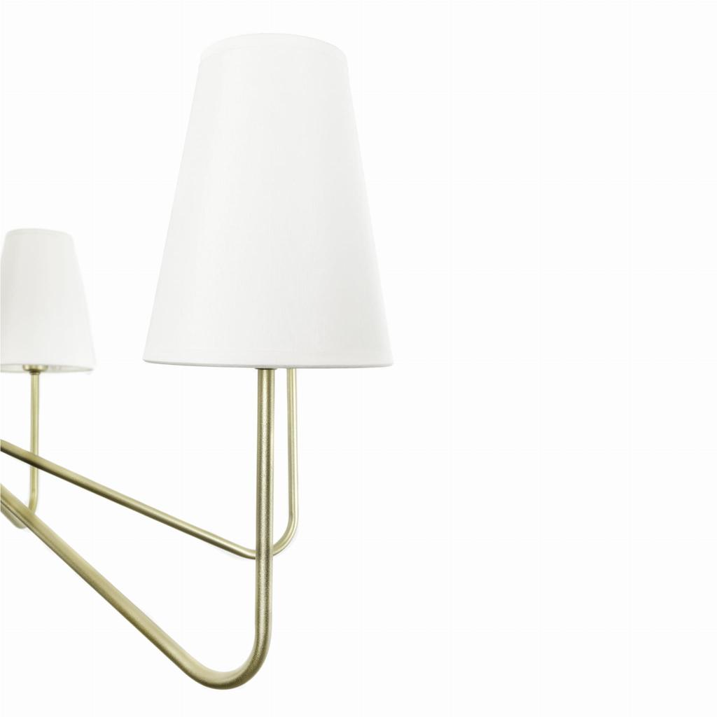 SIMPLE PLUS Gold WHITE Chandelier - wide