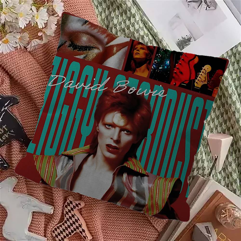 Rock Singer DDavid BBowie Pillow Covers Cartoon Sofa Decorative Home Doublesided Printing Short Plush Cute Cushion Cover
