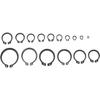 150pcs Black C-Clip Assortment Kit 3mm-32mm Internal/External Retaining Rings for Industrial Fasteners(18 Sizes with Box)