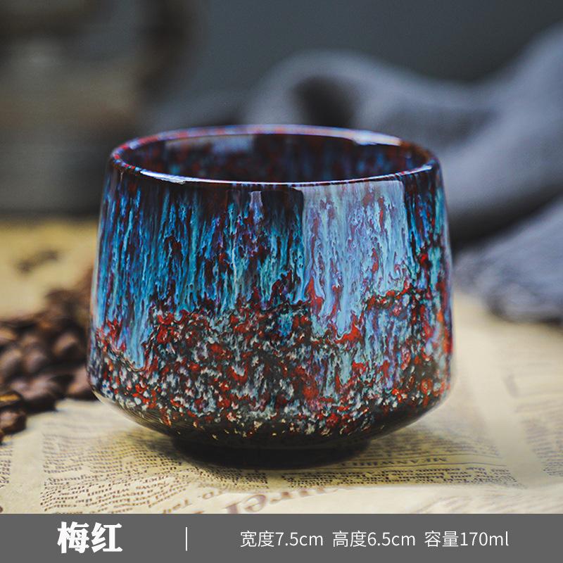 Colorful Reactive glaze Ceramic Coffee Mug Ceramic Espresso Tea Cup Home Office Lacquered water cups