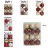 6/12pcs Delicate Christmas Ball Set 4/6/8cm Hanging Ornament Christmas Tree Pendant  New Year