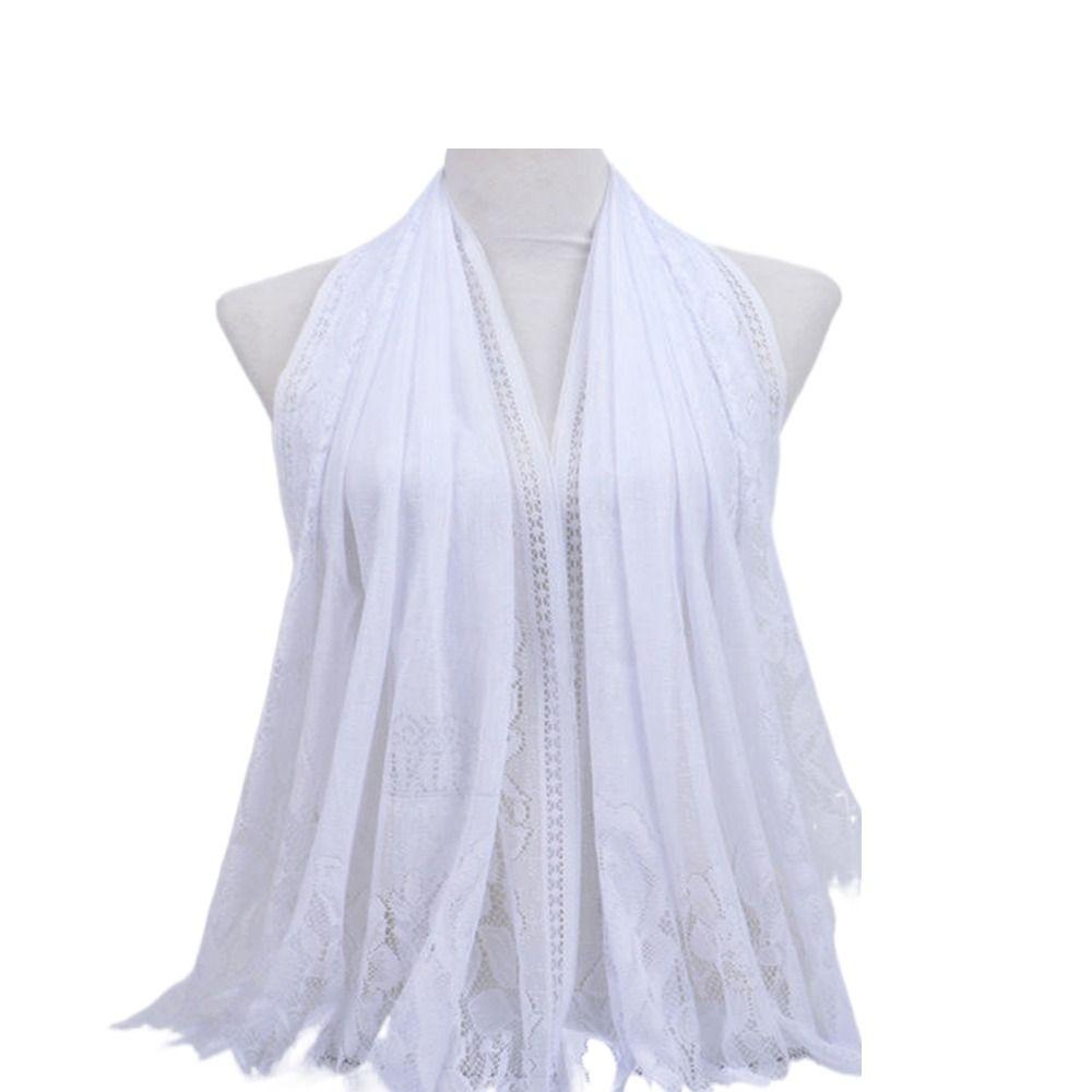 Women Girls Headwear Headscarf Luxury Head Scarves Hijab Shawl Scarf Hollow Tassel Scarf Head Wrap