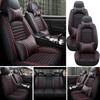 5-Seats PU Leather Universal Car Seat Covers Full Set Front Rear Seat Cushion Anti-scratch Protection For Sedan SUV Seat