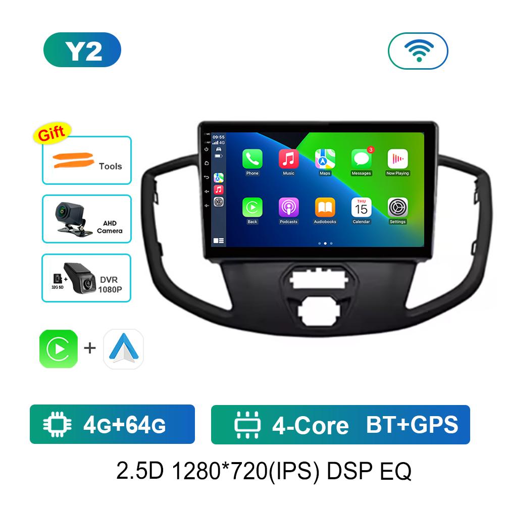GPS Navigation Android Intelligent System for Ford Transit 2015 Car Radio Multimedia Player WiFi HD Touch Screen 4G Head Unit