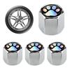Tire Valve Stem Caps Valve Stem Caps Tire Caps Wheel Caps for Tires 4 Pcs Colorful Footprint Valve Stem Covers Tire Pressure