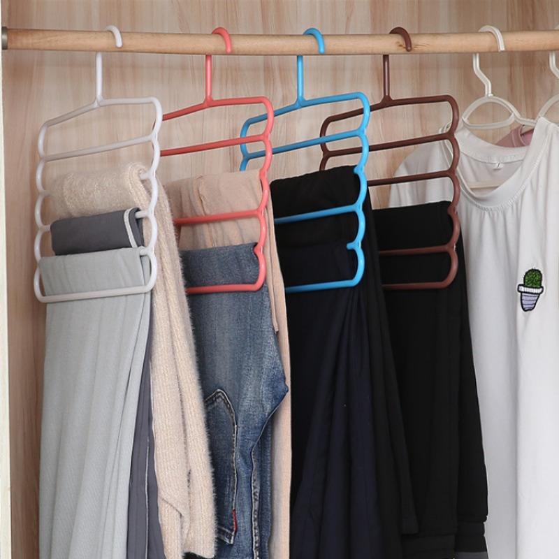 

Вешалка для одежды Домашний шкаф Стойка для хранения брюк и шарфов Противоскользящая Многослойная стойка для шарфов Стойка для галстуков Стойка для хранения в шкафу 1pc