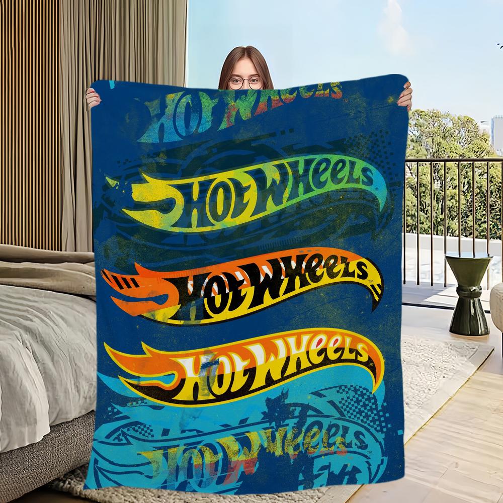 H-Hot W-Wheels C-Cars Skicomfort Warm Soft Baby Blanket Suitable Home Lunch Blanket Suitable for Home Office Daily Use Cover