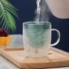 300ML Lovely Christmas Tree Glass Cup Heat-Resistant Double Wall Glass Cup