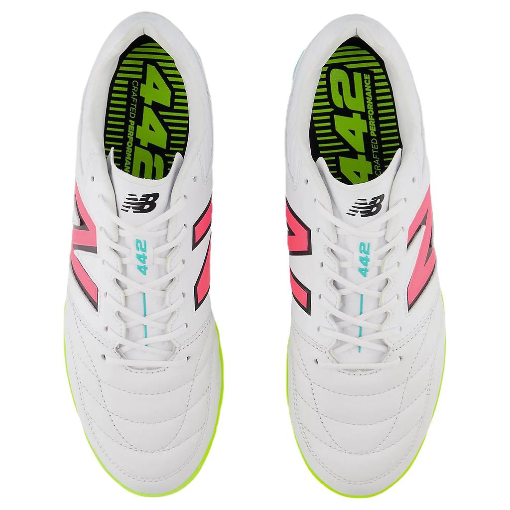 New Balance 442v2 Pro TF United In FuelCell Pack Men Sneakers White Hi-Lite Neon-Pink MS41TWH2
