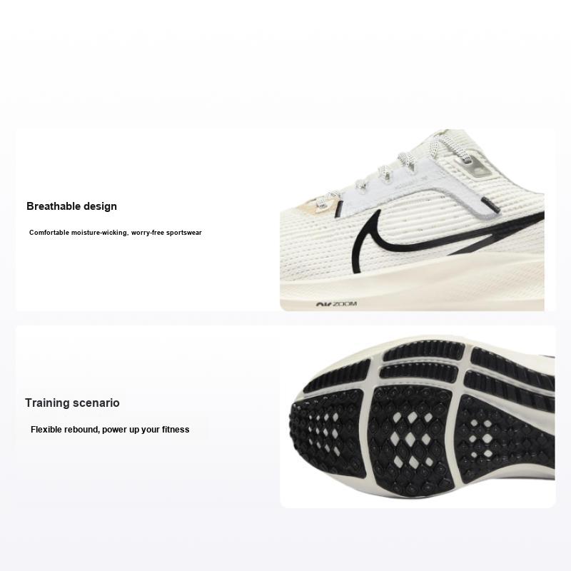 Nike Baskets Air Zoom Pegasus 40 Sail Black pour femmes, crème, lait de coco, blanc DV3854-104