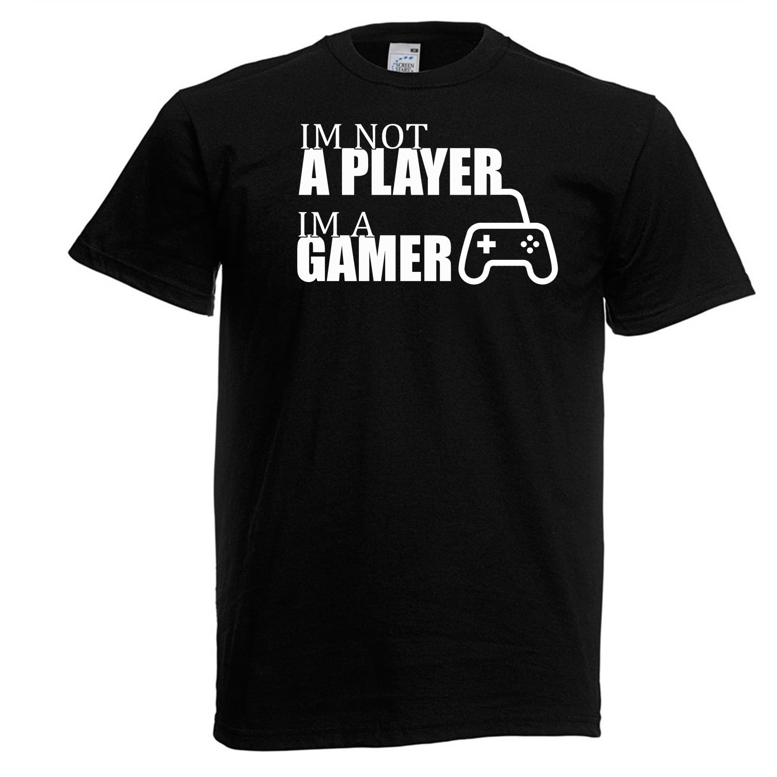 Adults Im Not A Player Im A Gamer Funny Pro Gaming Quote Unisex Black TShirt 2XL