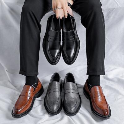 British Men'S Casual Business Dress Inner Height Increase Suit Shoes Young Groom Trend Leather Shoes 9715-R