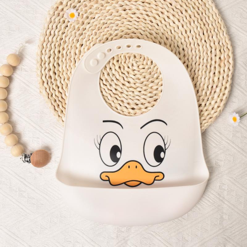 Hot Soft Silicone Baby Feeding Bibs Waterproof Antibacterial Toddler Kids Large Pocket Bibs Baby Accessories