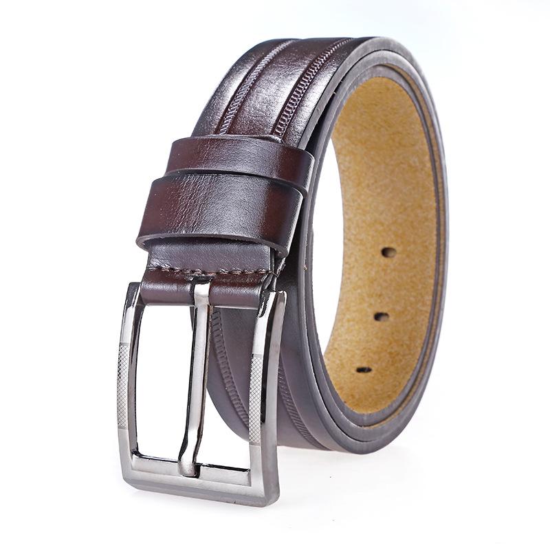 Belt Men'S Casual Pin Buckle Microfiber Washed Belt Men'S Belt