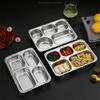 Kitchen Stainless Steel Divided Dinner Storage Tray Compartment Plates for Food Serving Organization Lunch Container