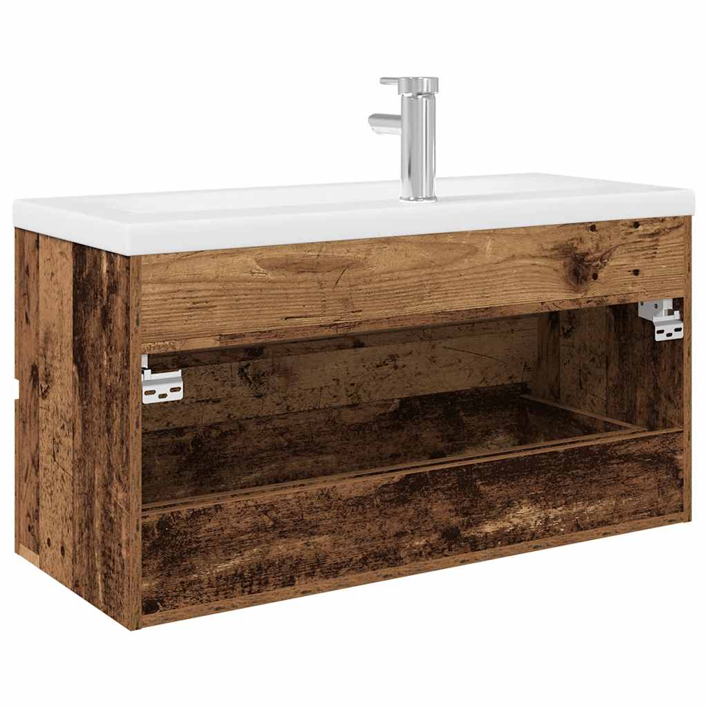 Bathroom Vanity Unit with Built In Basin and Faucet